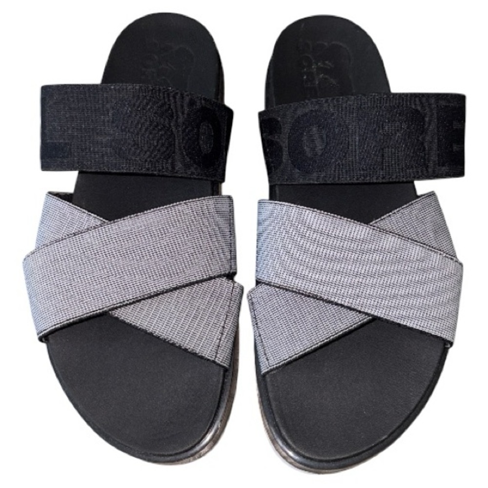Sorel Roaming Black Slide Sandals 7.5